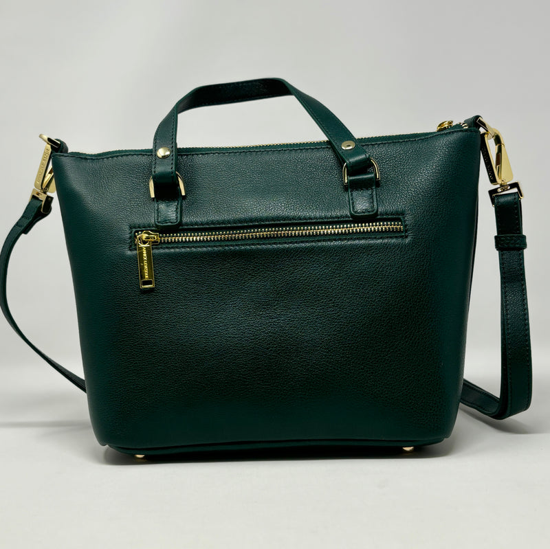 Green Genuine Leather Handbag, Lina