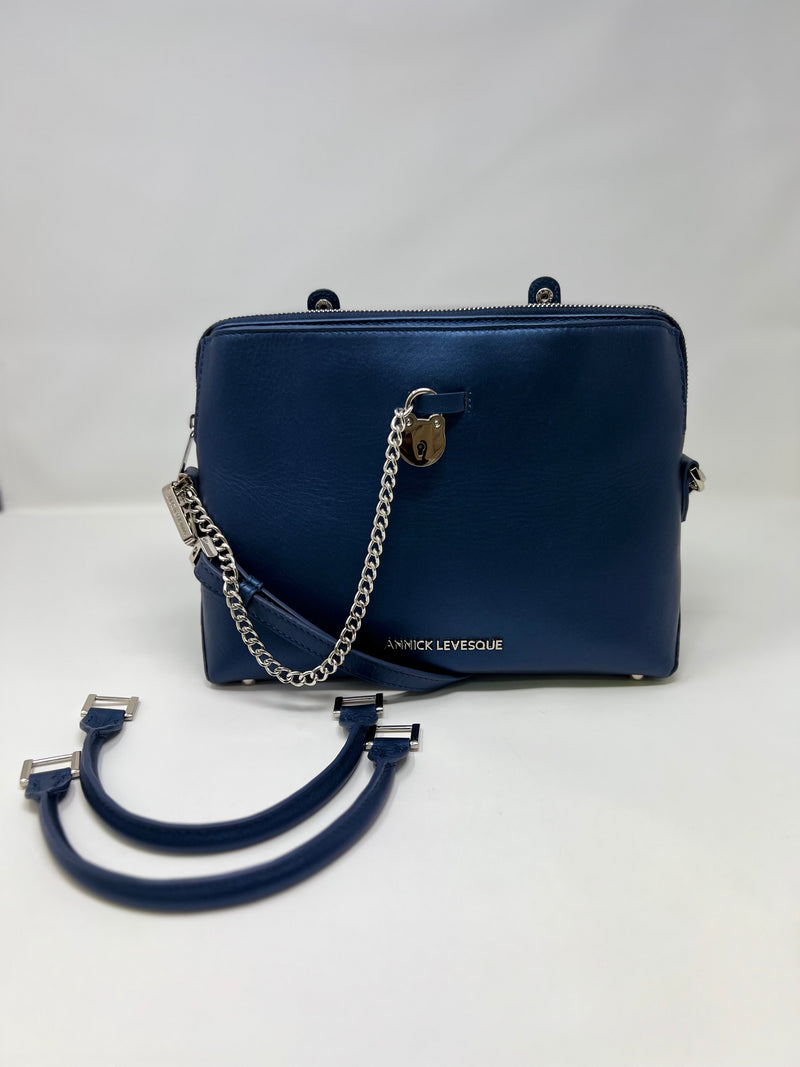 Beige Leather Handbag, Miranda