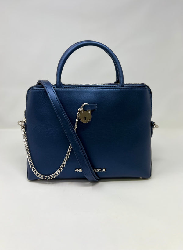 Beige Leather Handbag, Miranda