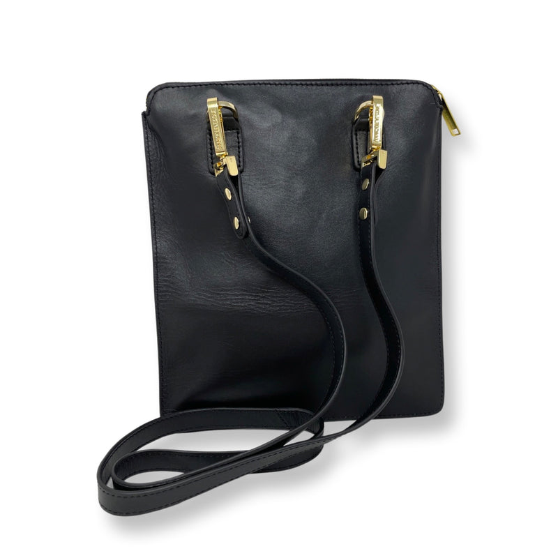 Small Crossbody Bag in leather Stella, Black