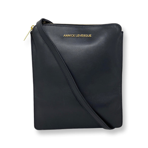 Small Crossbody Bag in leather Stella, Black