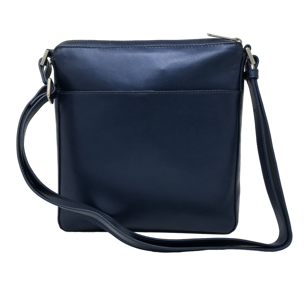 Blue Navy Leather Handbag | Annick Levesque | Gisele Style – Annicklevesque