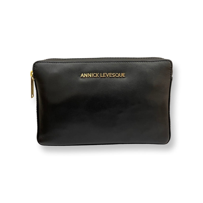 Small Leather handbag Annie, Black