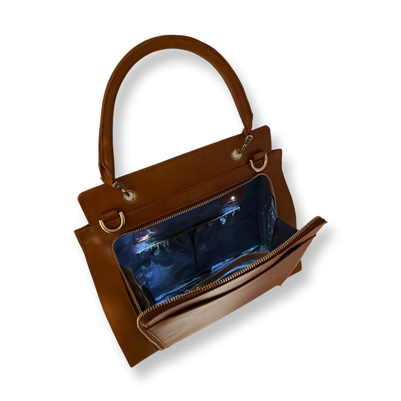 Leather Handbag Chloé, Cognac