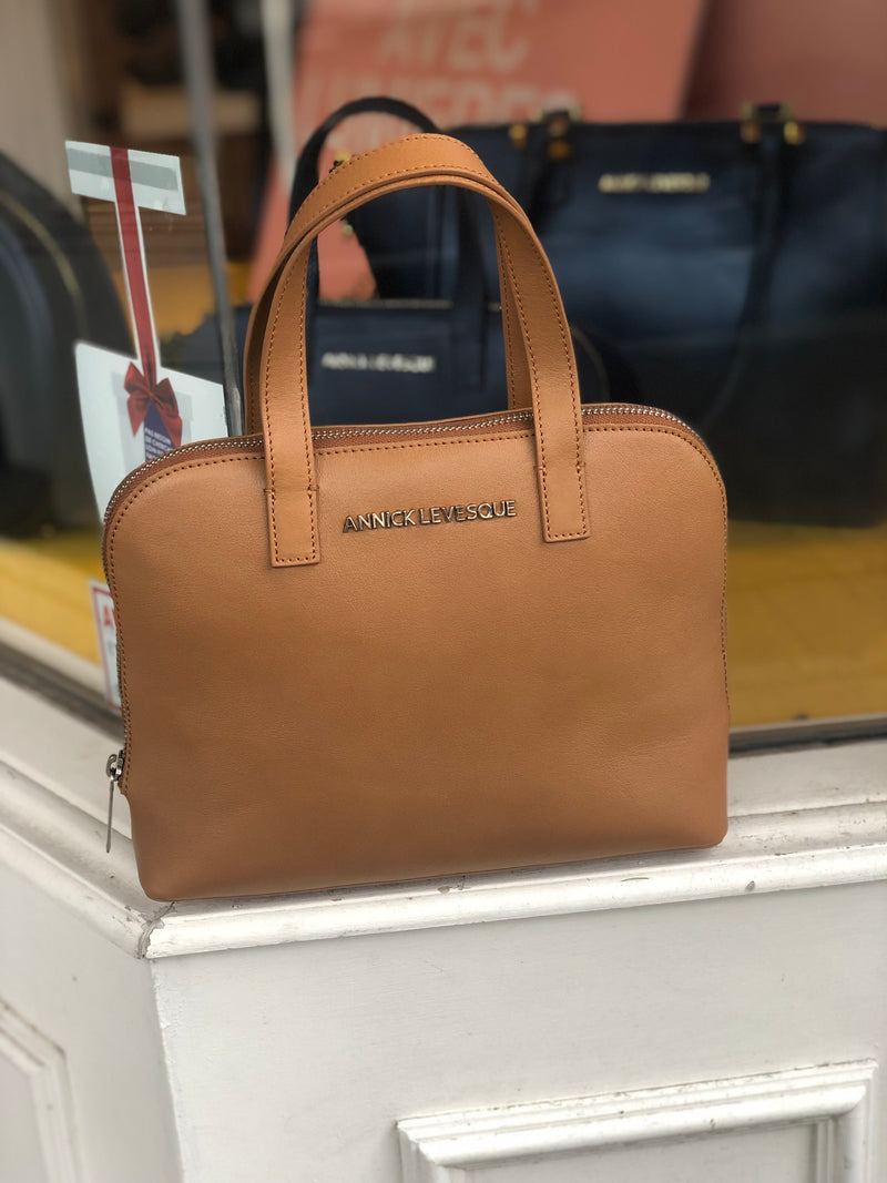 Leather Handbag Justine, Tan