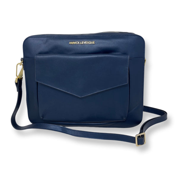 Laptop Bag convertible into a Backpack Navy Blue, Sofia