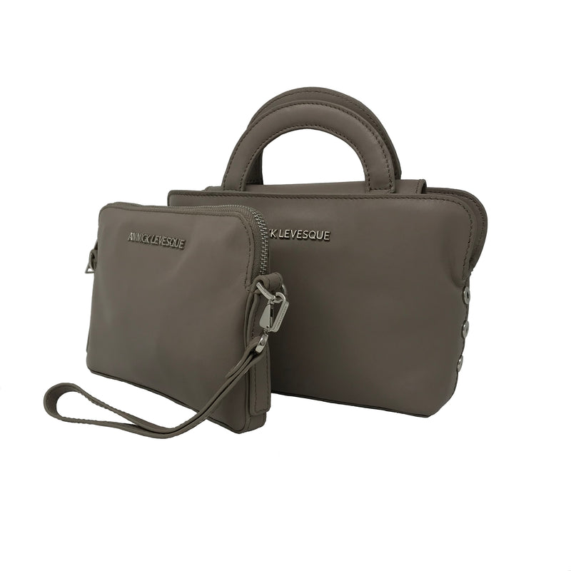 Handbag two in one Clarence, Taupe